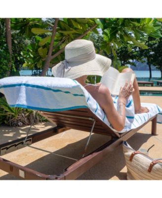 Cotton Terry Lounge Chair Covers, 2-Pack, 30" x 85" with Pocket Design