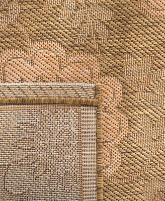 Courtyard CY6948 Gold and Natural 5'3" x 7'7" Outdoor Area Rug