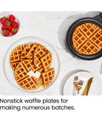 Chefman Anti-Overflow Belgian Waffle Maker w/ Shade Selector, Non Stick Plates