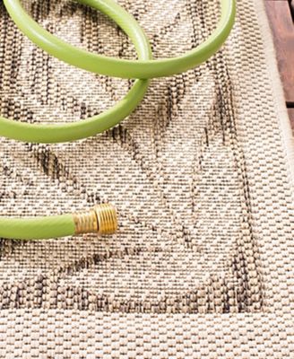 Courtyard CY1551 Natural and Brown 8' x 11' Outdoor Area Rug