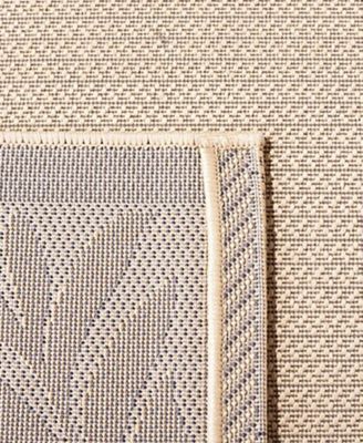 Courtyard CY1551 Sand and Gray 8' x 11' Outdoor Area Rug