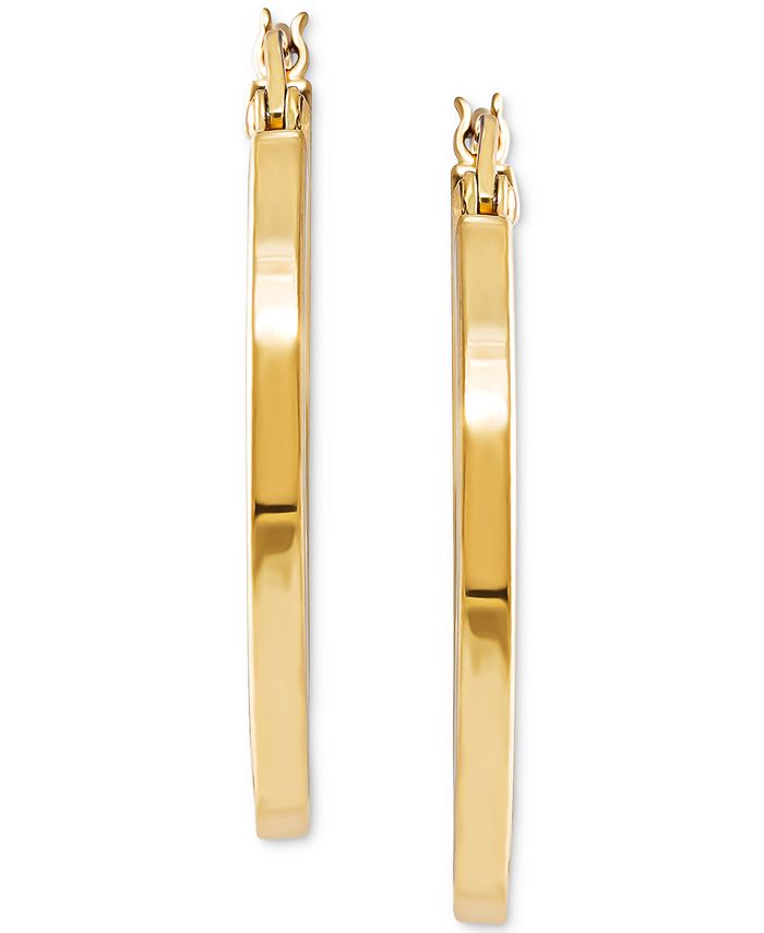 Giani Bernini Polished Squared Tube Small Hoop Earrings in 18k Gold ...