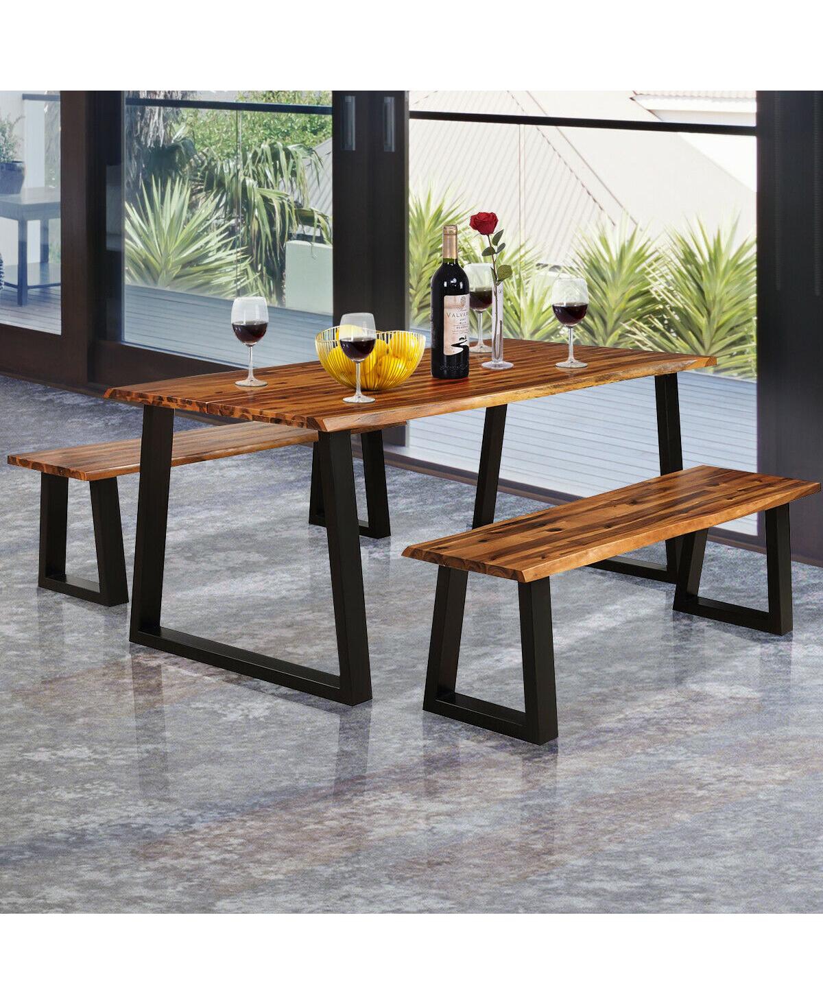 Rectangular Acacia Wood Dining Table