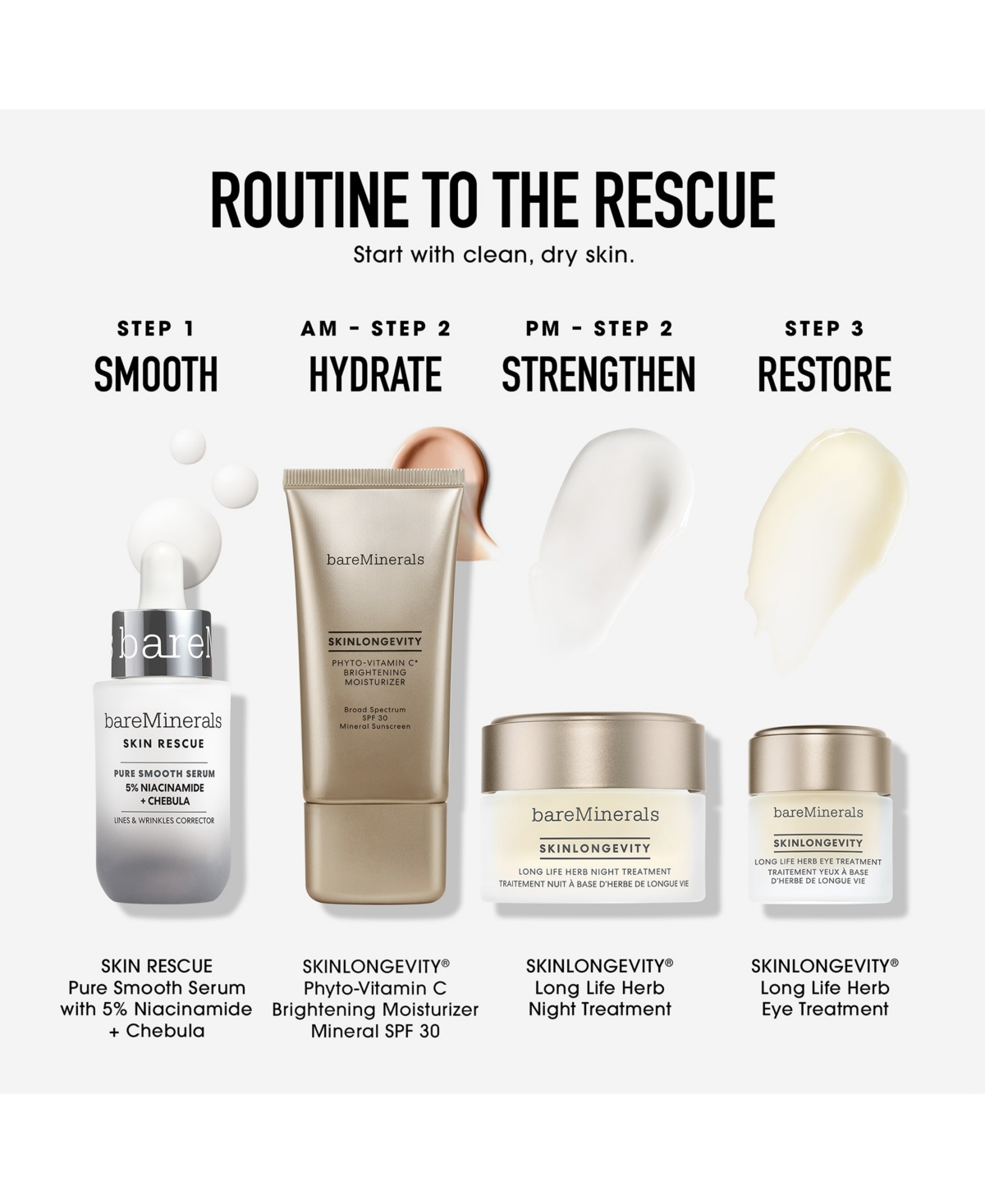 Bareminerals Skin Rescue Pure Smooth Serum 1.01 Oz. In Pure Smooth - Lines  Wrinkles