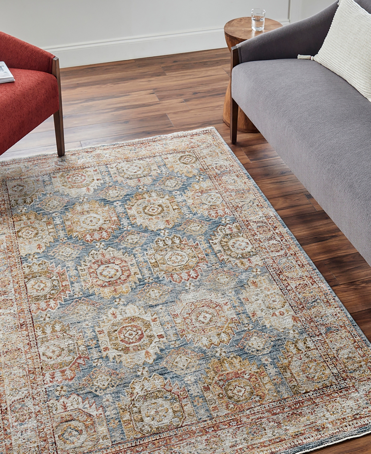 Shop Surya Mona Lisa Mni-2302 5'x7'5 Area Rug In Rust-denim