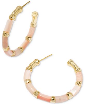 Kendra Scott - 14k Gold-Plated Medium Mixed Bead C-Hoop Earrings, 1.27"