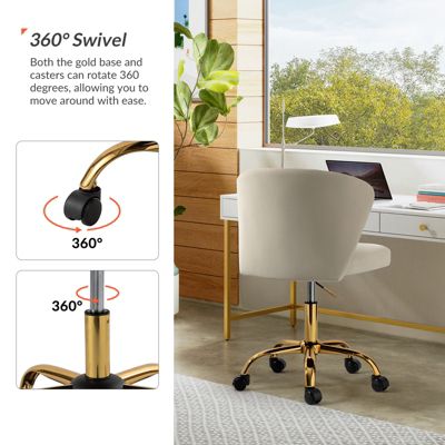 VEBREDA High Adjustable Back Executive Office Chair with Armrest-Brown