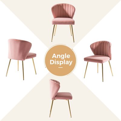Aruna Velvet Side Chair with Metal Legs