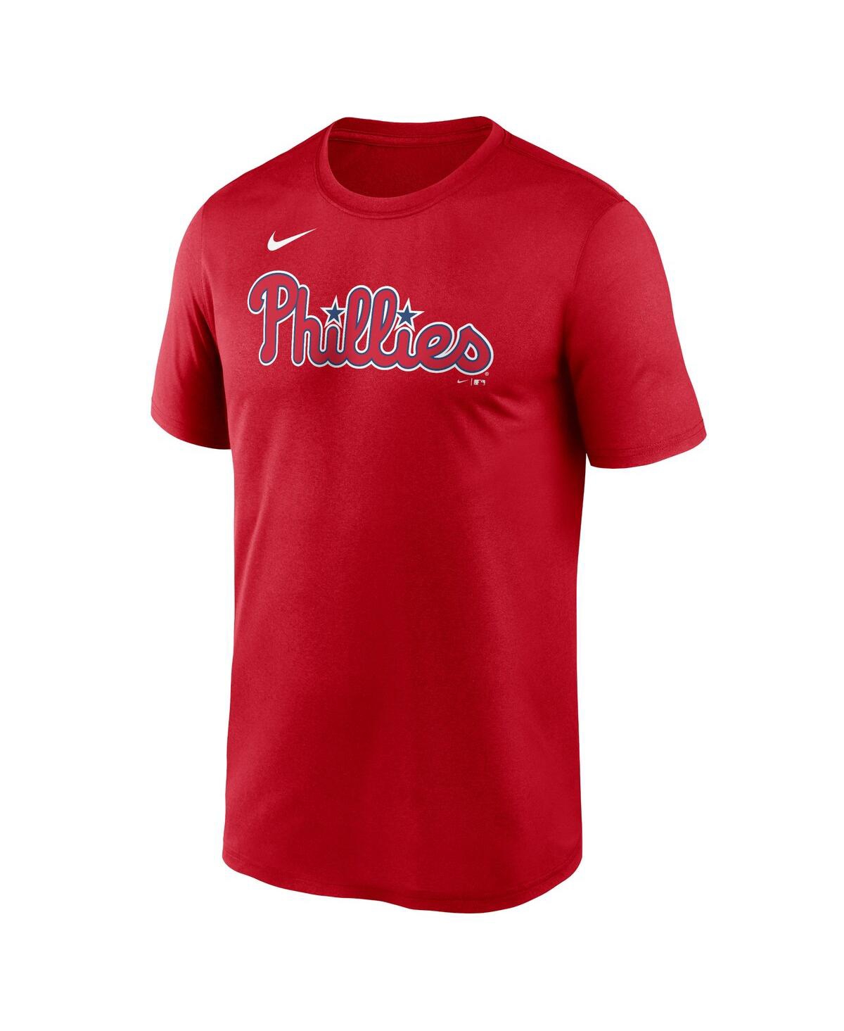 Nike Red Philadelphia Phillies Fuse Wordmark T-shirt In Sportred