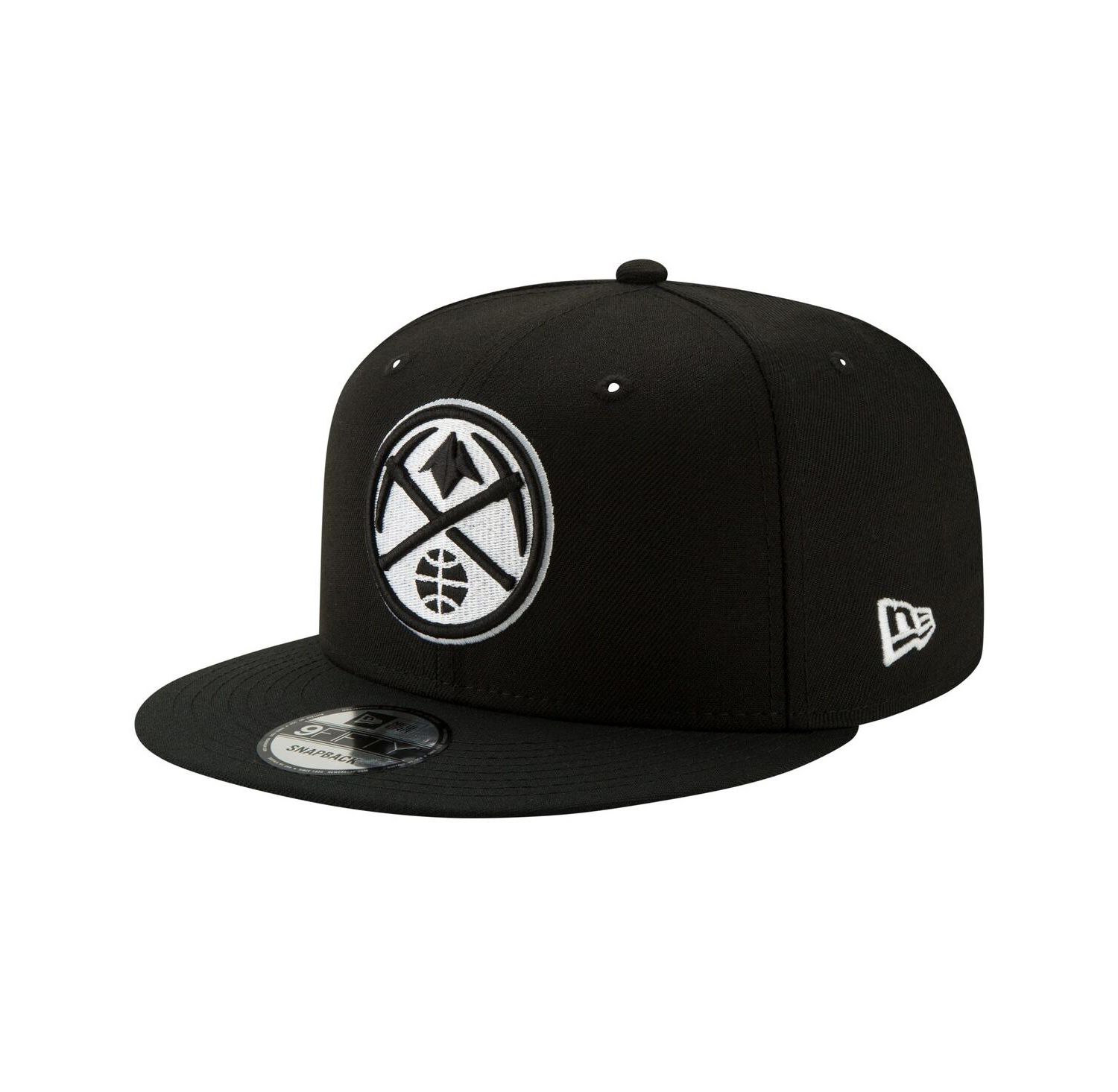 Men's Denver Nuggets Black White 9fifty Snapback Hat