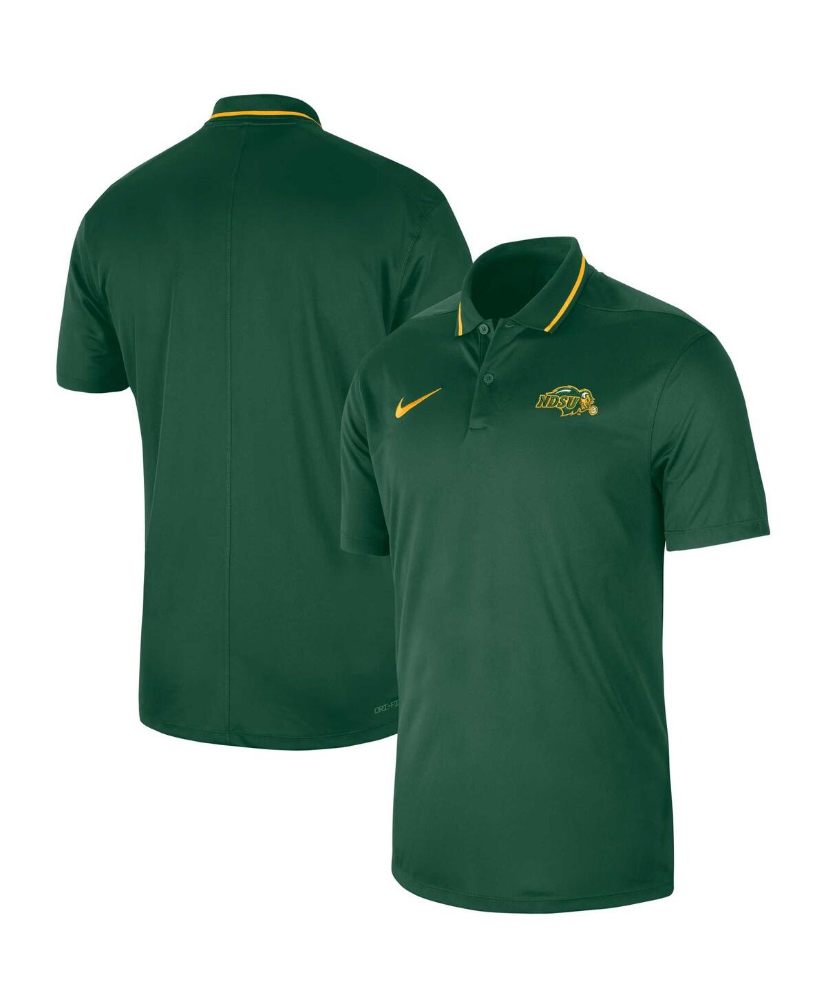Shop Nike Men's Green Ndsu Bison 2023 Sideline Coaches Performance Polo In Green Gold