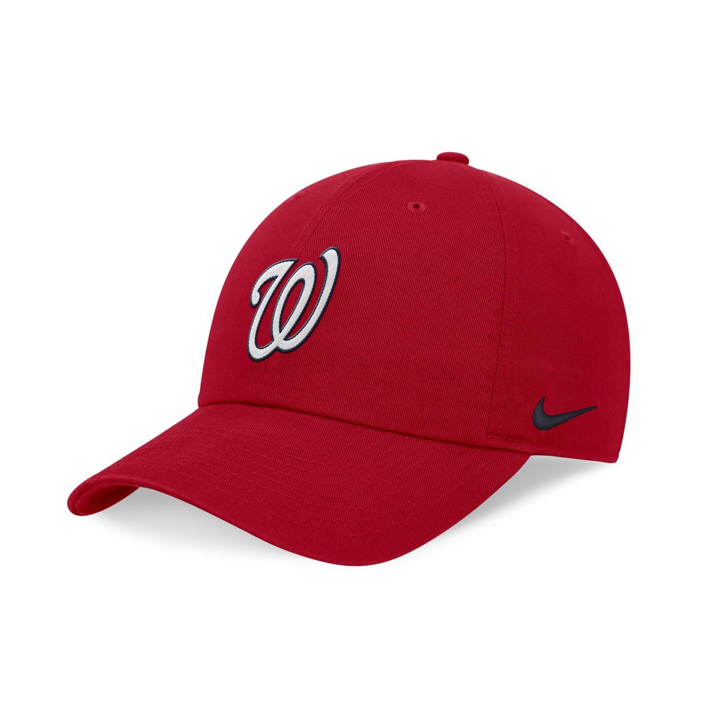 Мужская кепка Nike Red Washington Nationals Evergreen Club Adjustable Hat — фото 1