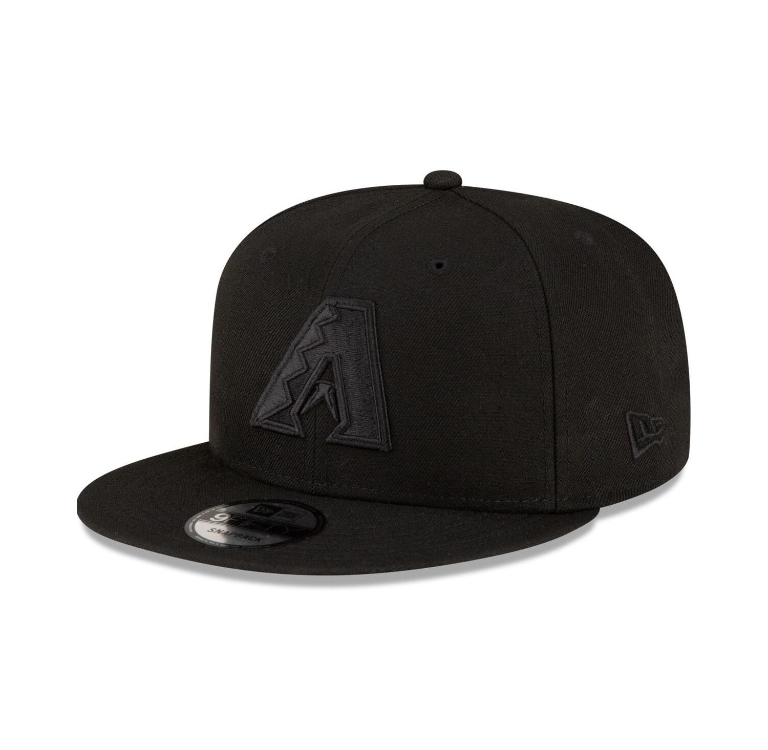 Men's Arizona Diamondbacks Black On Black 9fifty Snapback Adjustable Hat