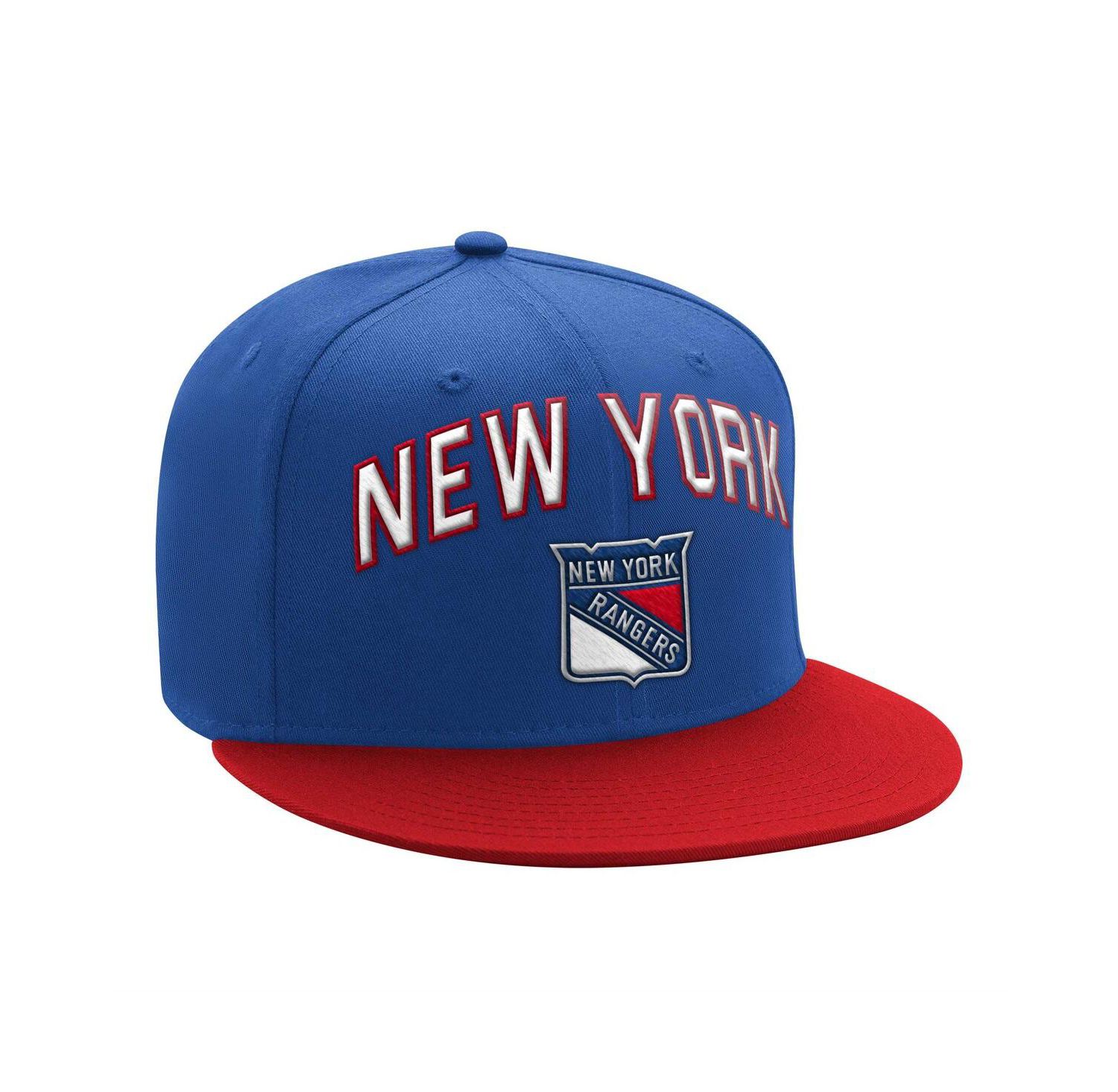 Men's Blue/Red New York Rangers Arch Logo Two-Tone Snapback Hat