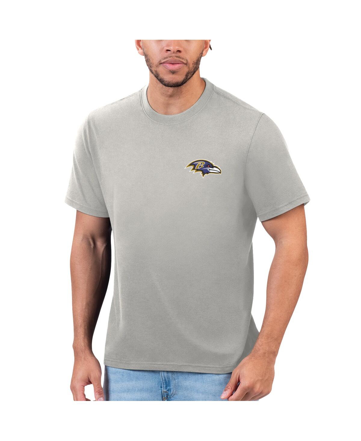 Shop Margaritaville Men's Gray Baltimore Ravens T-shirt In Stone