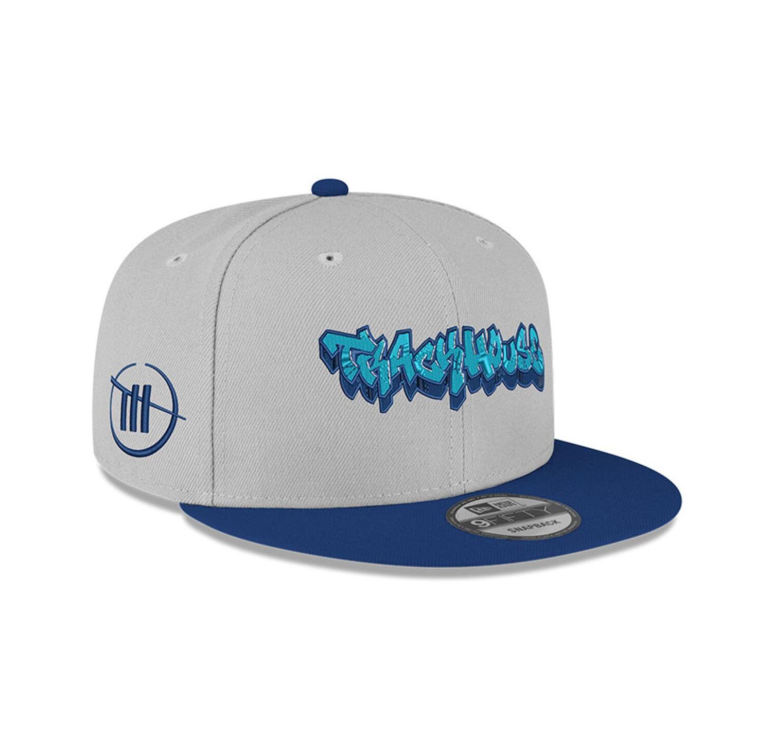 Men's Gray/Blue Track house Racing Graffiti 9forty Adjustable Hat