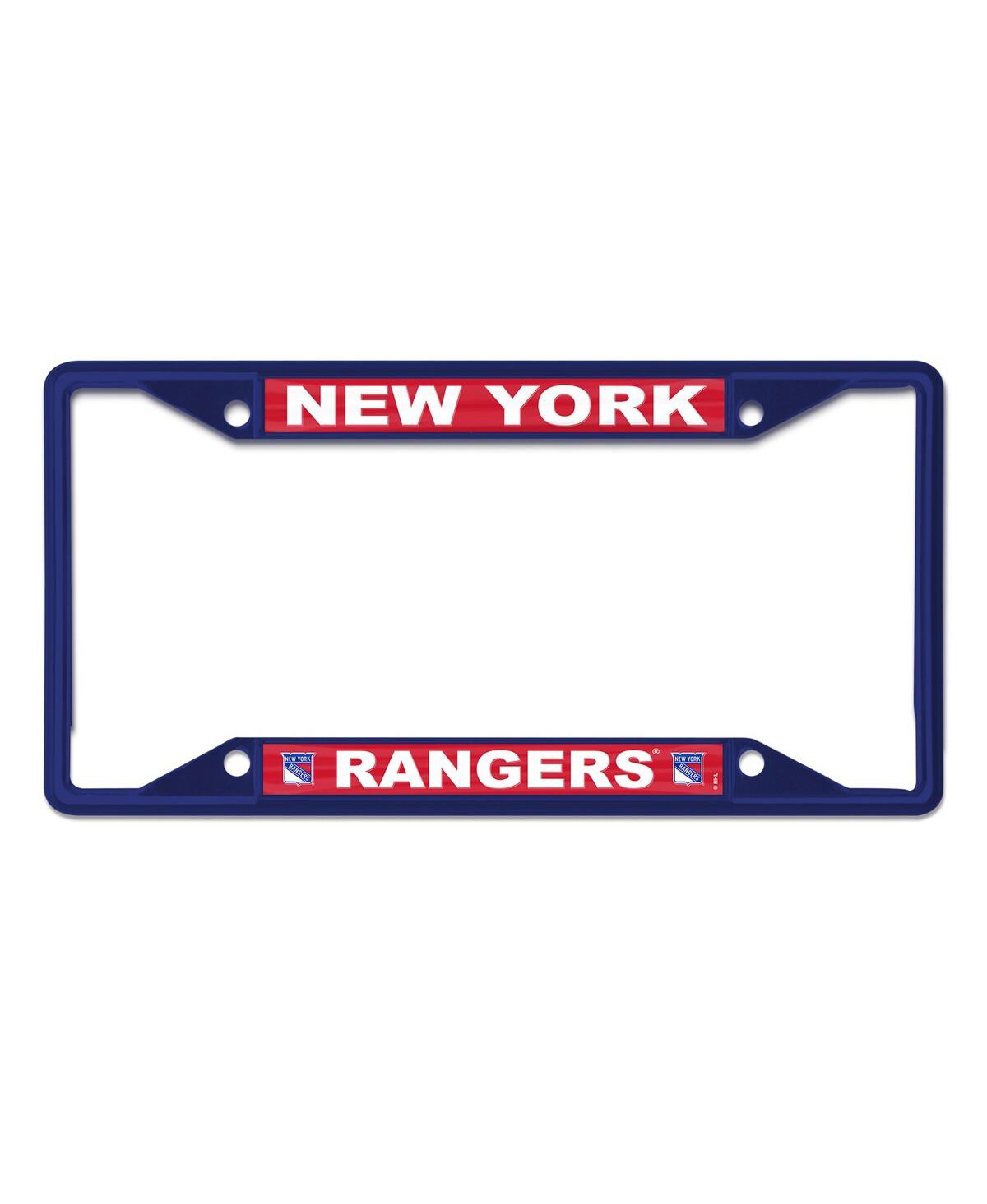 Shop Wincraft New York Rangers Chrome Colored License Plate Frame In Blue