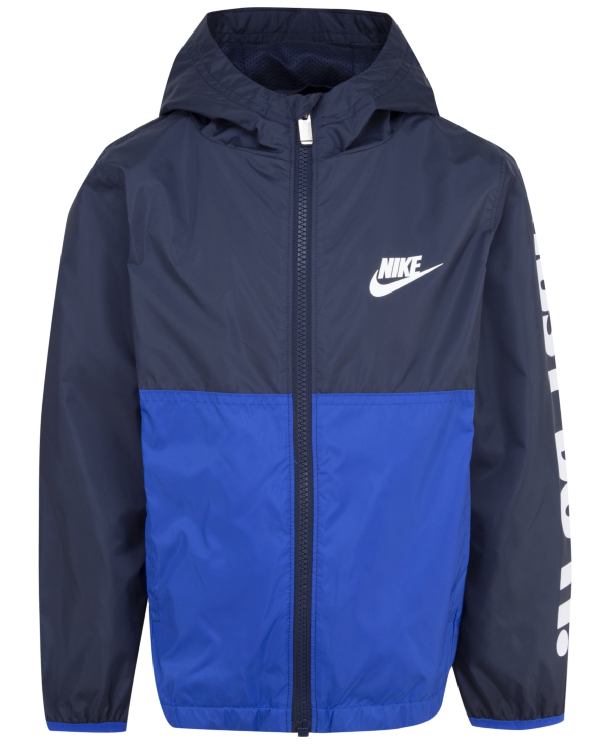 Shop Nike Little Boys "just Do It" Windrunner Jacket In Black