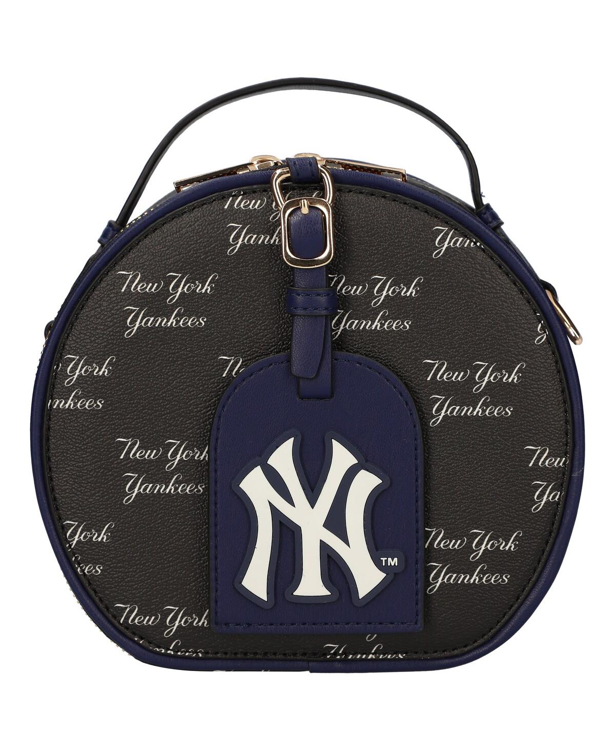 New York Yankees Repeat Logo Round Bag - Black