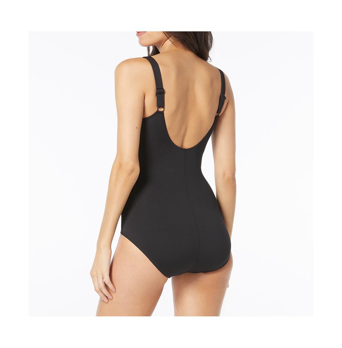 Gabar Women's Missy Island Abstract Surplice one piece swimsuit - 607 poppy