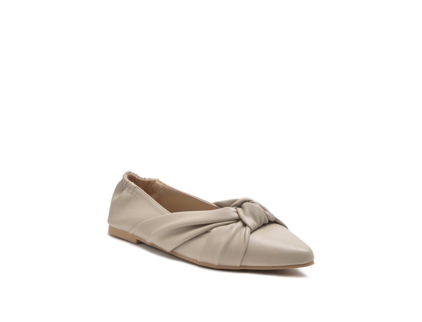 Женские балетки London Rag Norma Knot Detail Elasticated Ballet Flats, цвет: Бежевый / Хаки — фото 3