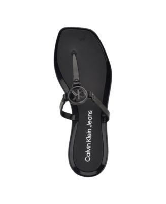 Women's Edhen Logo T-Strap Flat Jelly Sandals