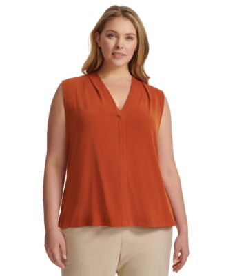 Macy's calvin klein plus size tops hotsell