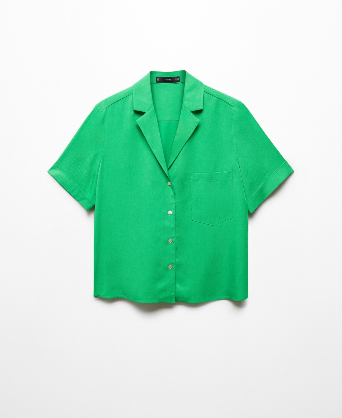 Shop Mango Women's 100% Lyocell T-shirt In Green