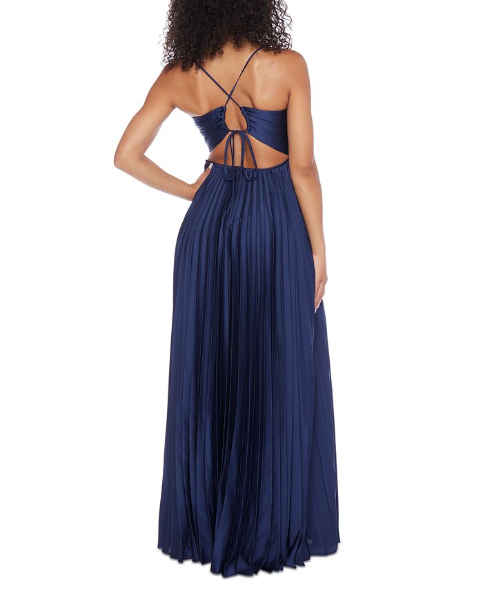 Weitese Dress Sexy Mermaid Low V Neck Halter Sleeveless Pleated Open Back Floor Length Prom Party Dress Formal Evening Dress Cocktail Dress main image 1