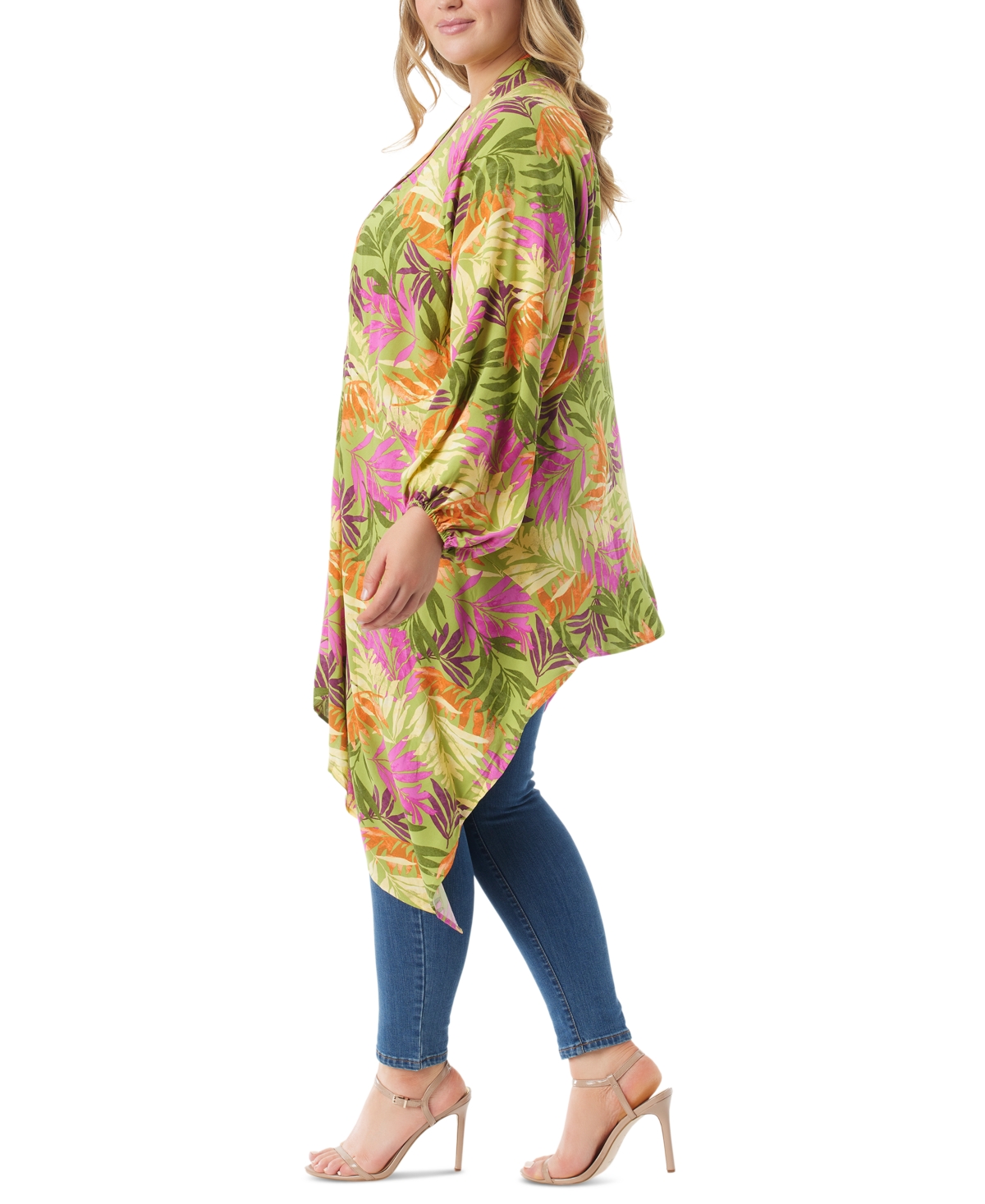 Jessica Simpson Trendy Plus Size Agnette High-Low Kimono