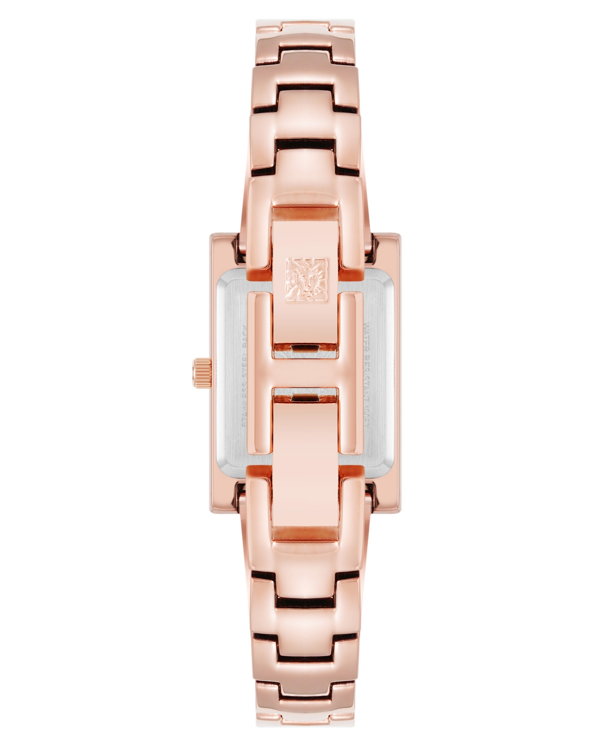 Anne Klein Women's Quartz Rose Gold-tone Alloy With Blush Enamel Bangle Watch, 20.5mm In Two-tone