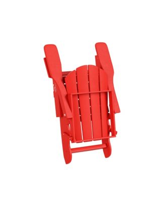 All-Weather Contoured Outdoor Poly Folding Adirondack Chair (Set of 4)