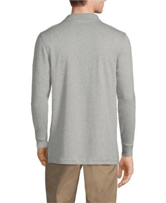 Men's School Uniform Long Sleeve Interlock Polo Shirt