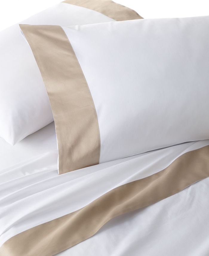Hotel Collection Italian Percale Sateen Cuff 4Pc. Sheet Set, Queen