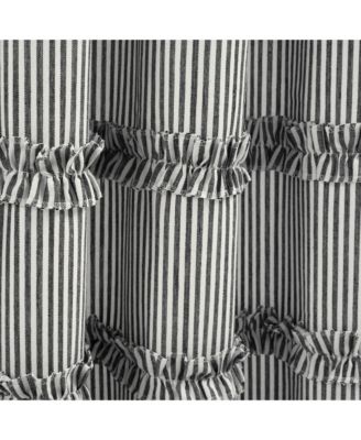 Vintage Stripe Yarn Dyed Cotton Window Curtain Panels