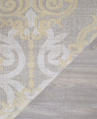  Evoke EVK230D Grey/Ivory 5'1" x 7'6" Area Rug