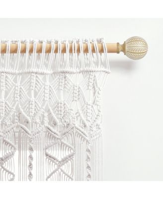Boho Macrame Textured Cotton Valance/Kitchen Curtain/Wall Decor