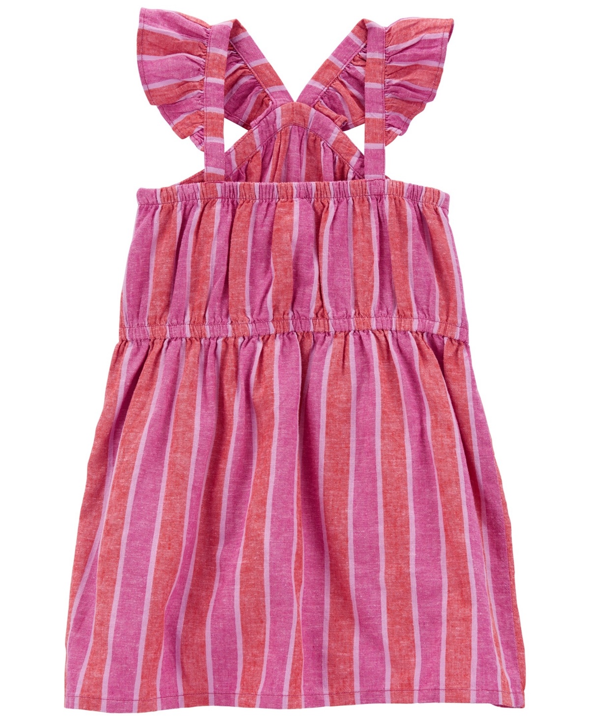 Shop Carter's Toddler Girls Striped Lenzing Ecovero Dress In Pink