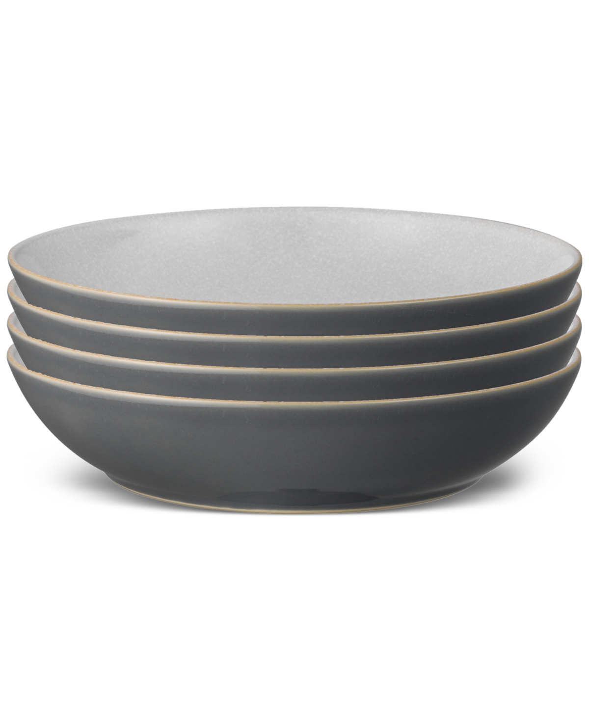 Denby Elements Collection Pasta Bowls, Set Of 4 In Fossil Grey