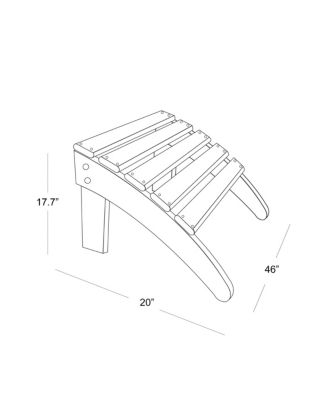 All-Weather Outdoor Patio Poly Adirondack Ottoman Footrest