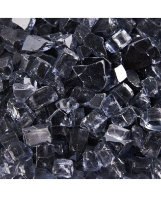 Fire Pit Fire Glass Tempered Glass Rocks for Fireplace Accessories