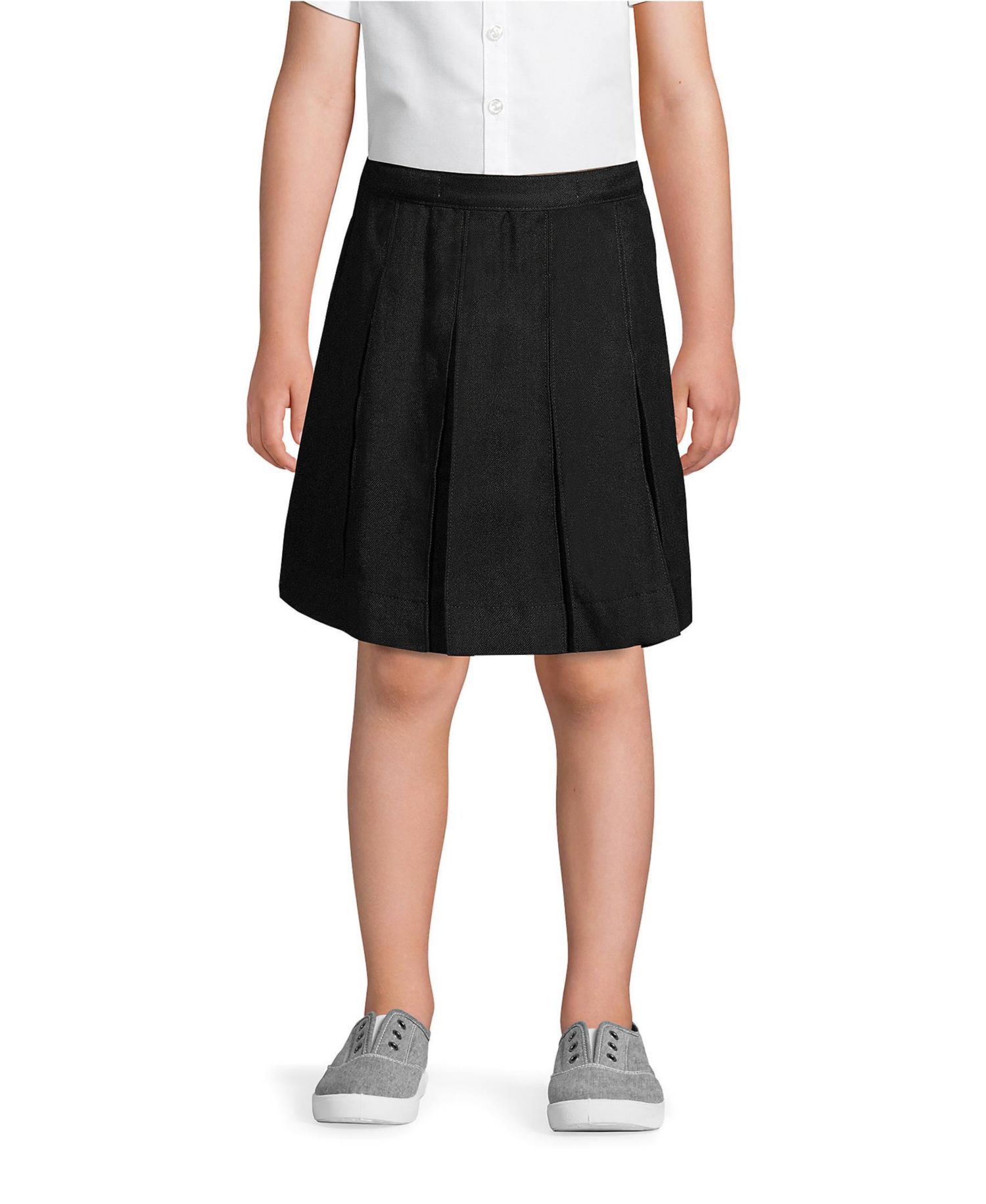 Big Girls Box Pleat Skirt Top of Knee
