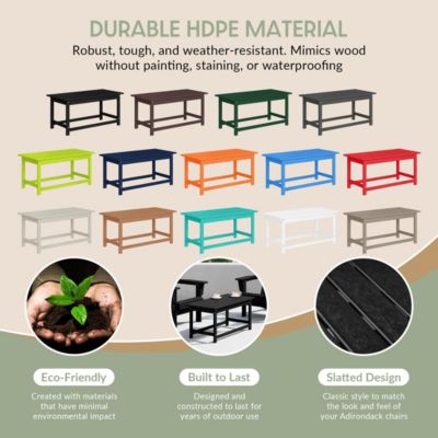 Outdoor Patio Classic Adirondack Coffee Table