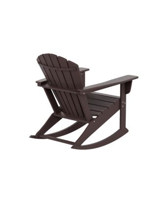 Outdoor Patio Poly Adirondack Rocking Chair Rocker