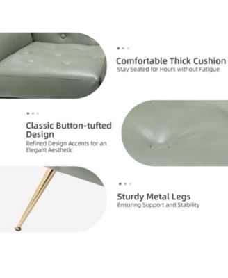 Modern Faux Leather Accent Chair for Living Room Bedroom