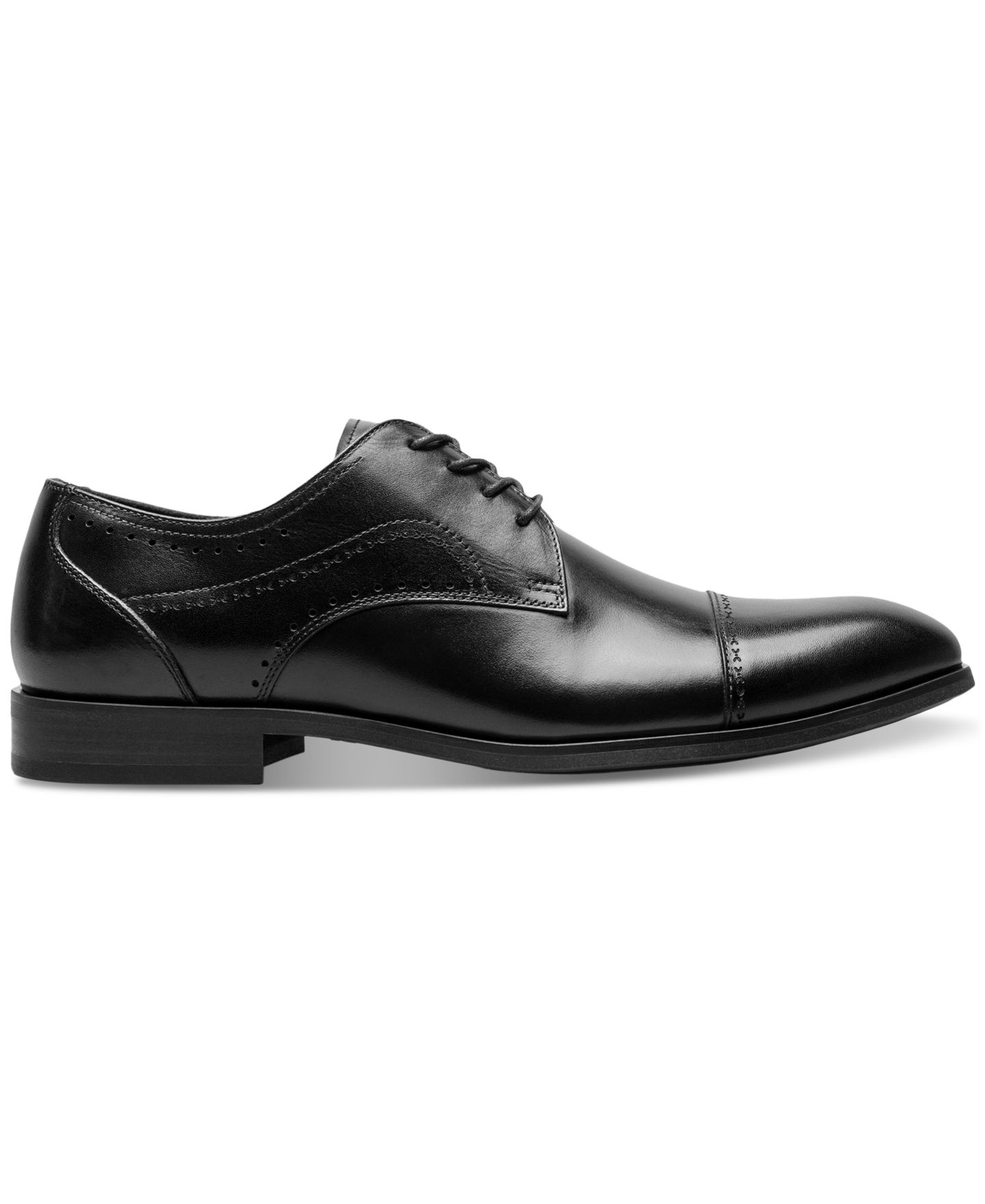 Мужские туфли Stacy Adams Bryant Lace-Up Cap-Toe Oxford Dress Shoes, цвет: Чёрный — фото 3
