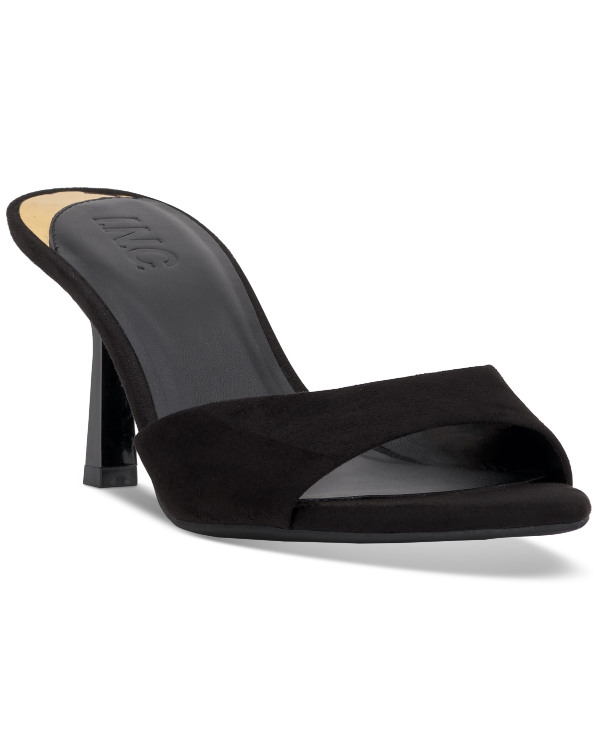 Shop Inc International Concepts Women's Basaaria Dress Slide Sandals, Created For Macy's In Black Micro