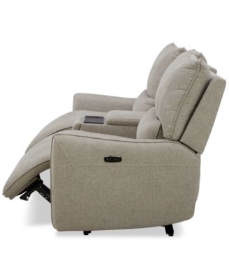 Olper 3-Pc. Fabric Zero Wall Sofa with 2 Power Recliners and 1 Console, Created for Macy's