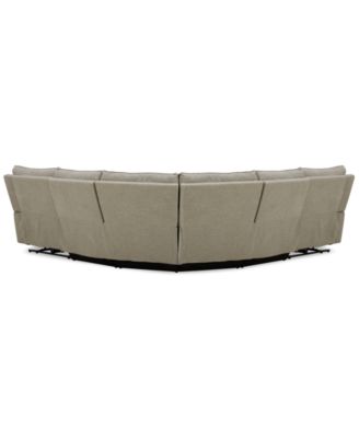 Olper 5-Pc. Fabric Zero Wall Sectional Sofa with Two Power Motion Pieces, Created for Macy's	