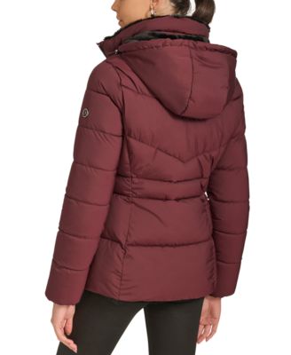 Women's Faux-Fur-Lined Hooded Puffer Coat